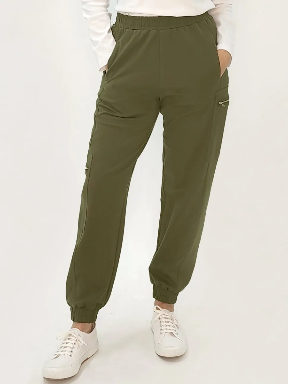 Tracey Zip Pocket Pant - Khaki