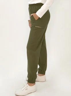 Tracey Zip Pocket Pant - Khaki