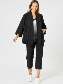Tribeca Stitch Detail Pant - Black