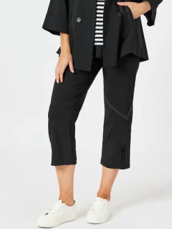 Tribeca Stitch Detail Pant - Black