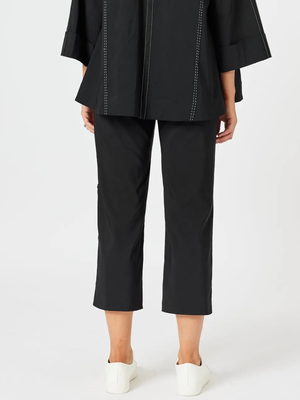 Tribeca Stitch Detail Pant - Black