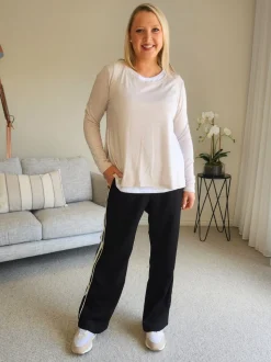 Urban Stripe Pant - Black