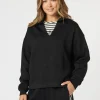 Urban V Neck Sweatshirt - Black