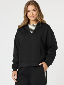 Urban V Neck Sweatshirt - Black