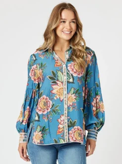 Vintage Rose Floral Print Shirt - Multi