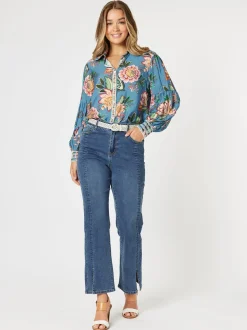 Vintage Rose Floral Print Shirt - Multi
