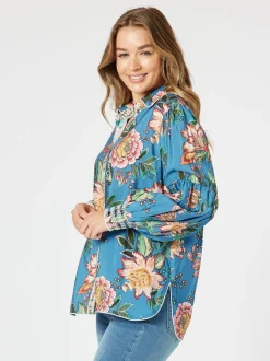 Vintage Rose Floral Print Shirt - Multi