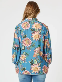 Vintage Rose Floral Print Shirt - Multi