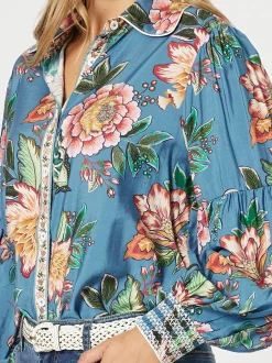Vintage Rose Floral Print Shirt - Multi