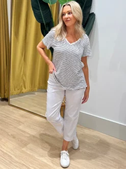 Zara Stretch Pant - White